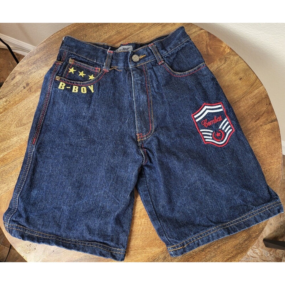 B-Boy MJ Collection Boys Denim Shorts Hip Hop "Combatant" Size 10